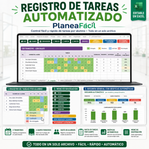 Registro de Tareas Automatizado en Excel para Docentes